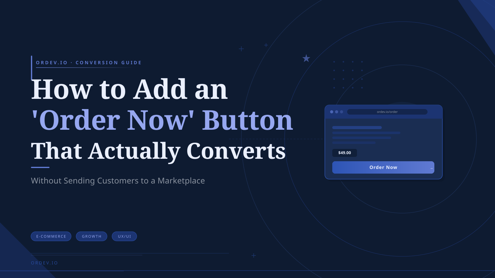 How to Add an 'Order Now' Button That Actually Converts — Without Sending Customers to a Marketplace